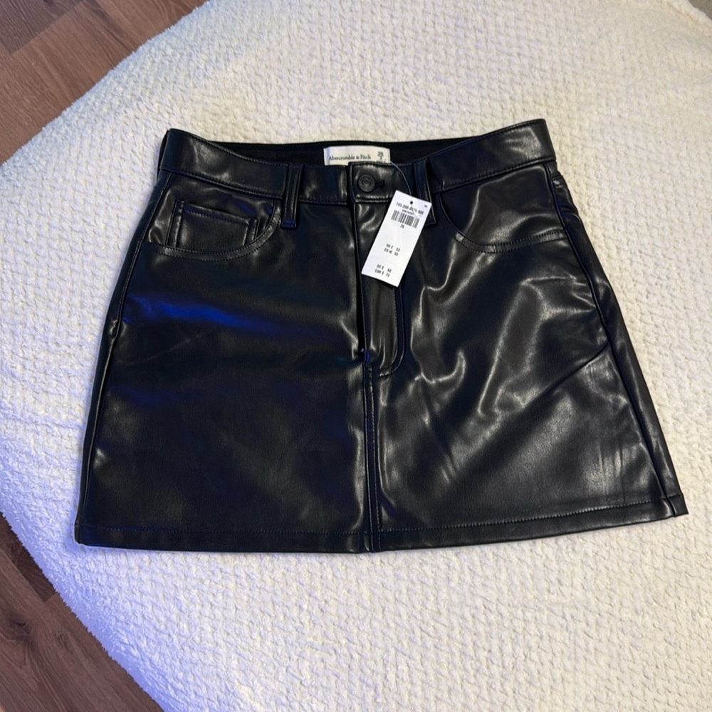 Abercrombie vegan leather skirt